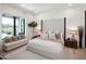 Bright main bedroom with a plush king bed, lots of natural light, and a tranquil vibe at 9697 Bryanston Dr, Orlando, FL 32827