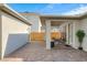 Nice covered patio with seating area and string lights at 10175 Peebles St, Orlando, FL 32827