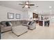 Spacious living room with a large sectional sofa at 3005 Lake Tahoe St, Deland, FL 32724