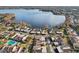 Aerial view of lakefront community, showcasing waterfront access at 109 Madrid Dr # 109, Casselberry, FL 32707