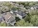 An aerial view of rooftops surrounded by dense trees and landscaping in a serene neighborhood at 11413 Camden Park Dr, Windermere, FL 34786