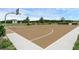 Full-size outdoor basketball court with benches nearby at 14694 Seton Creek Blvd, Winter Garden, FL 34787