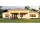 Front view of a single-story house with a covered entryway and landscaped lawn at 4320 Bancroft Blvd, Orlando, FL 32833