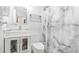 Clean bathroom with marble shower and modern vanity at 4401 Santee St, Orlando, FL 32804