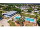 Aerial view of community pool and clubhouse at 50989 Highway 27 # 25, Davenport, FL 33897