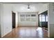 Simple dining room with parquet flooring and ceiling fan at 50989 Highway 27 # 25, Davenport, FL 33897