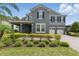 Charming two-story gray home with well-maintained landscaping and a two car garage at 10219 Atwater Bay Dr, Winter Garden, FL 34787