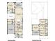 Detailed first and second floor plan highlighting kitchen, living area, bedrooms, garage and outdoor spaces at 2315 Depauw Ave, Orlando, FL 32804
