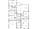 Floor plan showcasing a large living room, four bedrooms, and multiple bathrooms at 590 Michigan Estates Cir, St Cloud, FL 34769