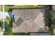 Top-down view of a house with a grey asphalt shingle roof and skylights at 590 Michigan Estates Cir, St Cloud, FL 34769