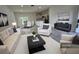 Open living room, kitchen, and dining area with modern furniture and flooring at 702 Marion Oaks Manor, Ocala, FL 34473