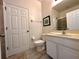 Bathroom with white vanity and shower at 840 Las Fuentes Dr, Kissimmee, FL 34746