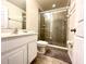 Bathroom with toilet, sink, and shower at 840 Las Fuentes Dr, Kissimmee, FL 34746