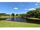 Picture of homes with a pond view from the back lawns and treeline across the back of the properties at 890 Moonluster Dr, Casselberry, FL 32707