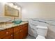 Elegant bathroom with a vessel sink and marble wall at 2072 Jessup Rd, Oviedo, FL 32765