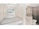 Clean bathroom with vanity, shower, and updated fixtures at 3700 Idlebrook Cir # 208, Casselberry, FL 32707