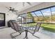 Screened patio with seating area and outdoor grill, ideal for al fresco dining and relaxation at 6121 Bass Hwy, St Cloud, FL 34771