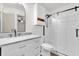Modern bathroom with marble vanity and glass shower at 629 Dory Ln # 108, Altamonte Springs, FL 32714