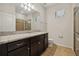 Elegant bathroom with granite vanity and shower at 8833 Corcovado Dr, Kissimmee, FL 34747