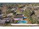 Aerial view of home with pool and neighborhood at 911 Shady Park Ter, Daytona Beach, FL 32117