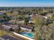 Aerial view showing home's pool and backyard at 911 Shady Park Ter, Daytona Beach, FL 32117