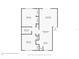 Floor plan showcasing a two-bedroom, one-bathroom layout with kitchen and living room at 1000 Lake Of The Woods Blvd # 203E, Casselberry, FL 32730