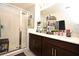 Double vanity bathroom with large shower and plenty of storage at 1389 Captiva Cv # 20, Sanford, FL 32771