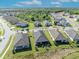 Birds-eye view of a quiet neighborhood featuring well-manicured lawns and attractive single-Gathering homes at 1511 Goblet Cove St, Kissimmee, FL 34746