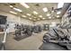 A fitness center featuring modern exercise equipment, ceiling fans, and ample lighting for a comfortable workout environment at 1511 Goblet Cove St, Kissimmee, FL 34746