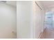 Upstairs hallway with linen closet and carpet at 15508 Blackbead St, Winter Garden, FL 34787