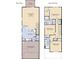 Two-story floor plan with 3 bedrooms, 2.5 baths, gathering room, and lanai at 2575 Winsome Way, Davenport, FL 33896