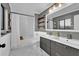 Modern bathroom with double vanity and subway tile at 377 River Chase Dr, Orlando, FL 32807