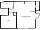 Floor plan showing a spacious living area and bedroom at 5961 Westgate Dr # 2034, Orlando, FL 32835