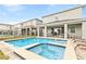Private pool and spa with patio furniture at 7783 Westland Dr, Kissimmee, FL 34747