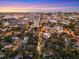 Beautiful aerial view showcasing the cityscape at dusk at 810 E Central Blvd, Orlando, FL 32801