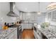 Modern kitchen with white cabinets, granite countertops, and stainless steel appliances at 810 E Central Blvd, Orlando, FL 32801
