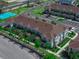 Aerial view of townhouses with community amenities at 8923 Shine Dr, Kissimmee, FL 34747