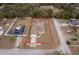 Aerial view highlighting the location of the home on a quiet residential street at 1101 James Ave, Deltona, FL 32738