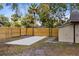 Large backyard with new concrete patio and shed at 1107 Pheasant Cir, Winter Springs, FL 32708