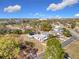 Aerial view of a house and neighborhood near the water at 1119 Pine Ave, Tavares, FL 32778