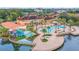 Aerial view of resort pool, waterslide, and spa at 2720 Bushman Dr, Kissimmee, FL 34746