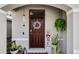 Inviting front door with wreath and home decor at 325 Pelham Park Dr, Deland, FL 32720