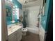 Bathroom with bathtub, shower, and vanity at 5690 Sw 202Nd Ct, Dunnellon, FL 34431