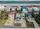 Oceanfront homes and landscape from above at 6110 S Atlantic Ave, New Smyrna Beach, FL 32169