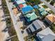 Elevated view of beach house and surrounding homes at 6110 S Atlantic Ave, New Smyrna Beach, FL 32169