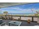 Spacious ocean view deck with patio furniture at 6110 S Atlantic Ave, New Smyrna Beach, FL 32169