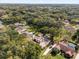 This aerial view showcases the property's pool, lush backyard, and desirable location surrounded by green trees at 8620 Willow Kane Ct, Orlando, FL 32835