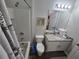 Functional bathroom with a shower-tub combination, and granite vanity at 1230 Las Fuentes Dr, Kissimmee, FL 34746