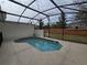 Inviting screened-in pool with patio furniture at 1230 Las Fuentes Dr, Kissimmee, FL 34746