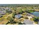 Aerial view of single Gathering home on a quiet cul-de-sac at 217 Pleasant Valley Dr, Daytona Beach, FL 32114